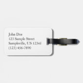 白い花のクラスタ春花の梨の木 ラゲッジタグ (裏面横)