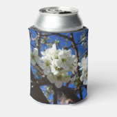 白い花のクラスタ春花の梨の木 缶クーラー (缶裏面)