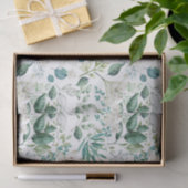 白い花のグリーン性別発表パーティー ウェディング  薄葉紙 (ギフト)