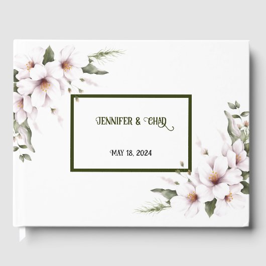 白い花のゲストブック ゲストブック (正面)