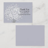白い花のサンキューカード ノートカード (正面/裏面)