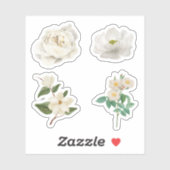 白い花のシール シール (シート)