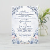 白い花のニッカ・ブルー・ホワイトの招待状 招待状 (スタンド正面)