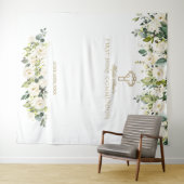 白い花のファースト ホーリー コミュニオン 背景 タペストリー (インサイチュ(横))