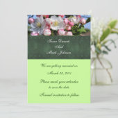 白い花のフローラ結婚が日付を救う 招待状 (スタンド正面)