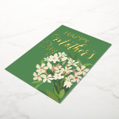 白い花のブーケ / 母の日 箔シーズンカード (回転した状態)