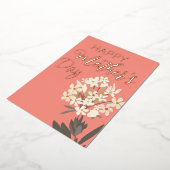 白い花のブーケ / 母の日 箔シーズンカード (回転した状態)