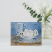 白い花のボウル ポストカード (スタンド正面)