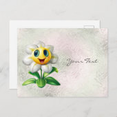 白い花のポストカード ポストカード (正面/裏面)