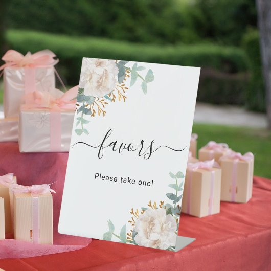 白い花のユーカリが好き 台座サイン