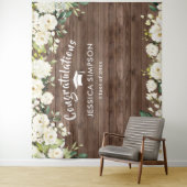 白い花のユーカリ写真撮影用背景 タペストリー (インサイチュ)