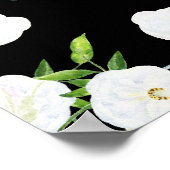 白い花のライフセレブレーション ポスター (角)