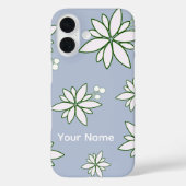 白い花のルリマツリ柄のスマホケース Case-Mate iPhoneケース (裏面)