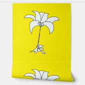 白い花のレモンイエロー 壁紙 (ほどく)