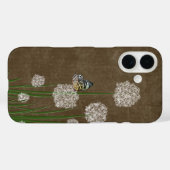 白い花の上のシロタテハ Case-Mate iPhoneケース (裏面 (横))
