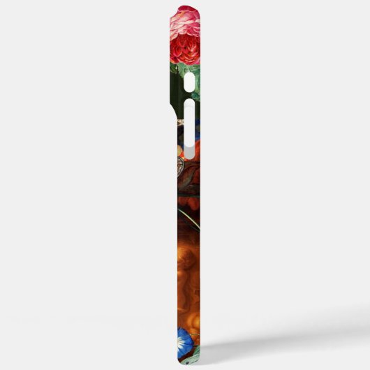 白い花の上の蝶フローラ Case-Mate iPhoneケース (裏面 / 左)