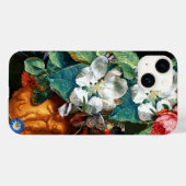 白い花の上の蝶フローラ Case-Mate iPhoneケース (裏面 (横))