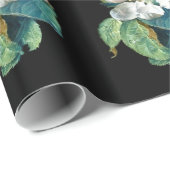 白い花の上の蝶、フローラ ラッピングペーパー (ロールコーナー)