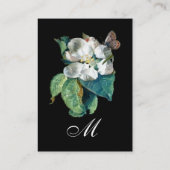白い花の上の蝶, MONOGRAMフローラ 名刺 (裏面)
