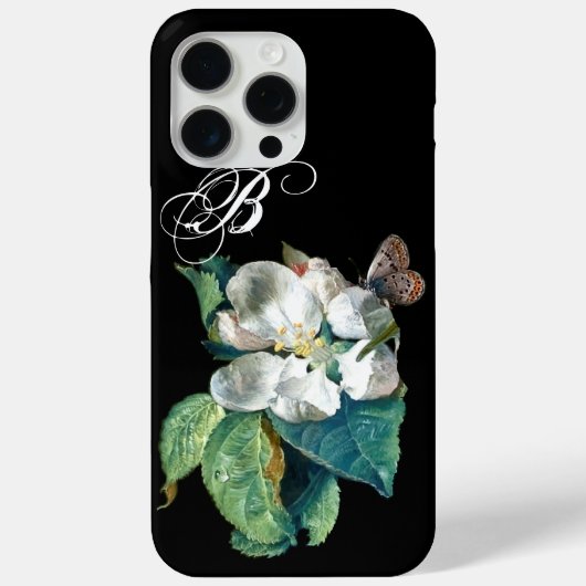 白い花の上の蝶, MONOGRAMフローラ Case-Mate iPhoneケース (裏面)