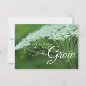 白い花の先生感謝フラット サンキューカード (正面)