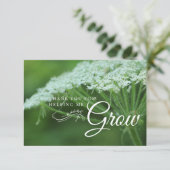 白い花の先生感謝フラット サンキューカード (スタンド正面)