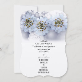 白い花の党 家族 友達 結婚式のゲスト 招待状