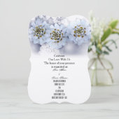 白い花の党 家族 友達 結婚式のゲスト 招待状 (スタンド正面)