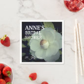 白い花の写真、ブライダルシャワー紙ナプキン スタンダードカクテルナプキン (インサイチュ)