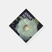 白い花の写真、ブライダルシャワー紙ナプキン スタンダードカクテルナプキン (角)