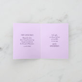 白い花の写真　美しさのための灰　聖書の詩篇 カード (内部)