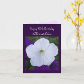 白い花の写真　美しさのための灰　聖書の詩篇 カード (黄色い花)