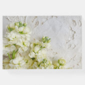 白い花の古いレース結婚。 ゲストブック (裏面)