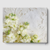 白い花の古いレース結婚。 ゲストブック (裏面)