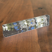 白い花の塊 春に咲く梨の木 デスクネームプレート (側面)