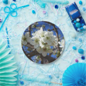 白い花の塊 春に咲く梨の木 ペーパープレート (パーティー)