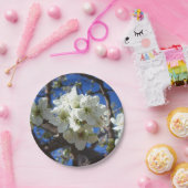 白い花の塊 春に咲く梨の木 ペーパープレート (パーティー)