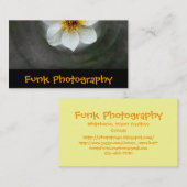 白い花の夢 名刺 (正面/裏面)