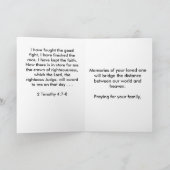 白い花の悔やみや弔慰カード カード (内部)