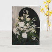 白い花の悔やみや弔慰カード カード (黄色い花)