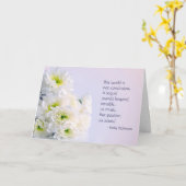 白い花の悔やみや弔慰カード カード (黄色い花)