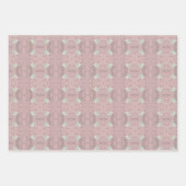 白い花の抽象芸術 ラッピングペーパーシート (正面2)