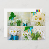 白い花の春の色 ポストカード (正面/裏面)