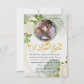 白い花の植物写真 結婚記念日 カード (正面)