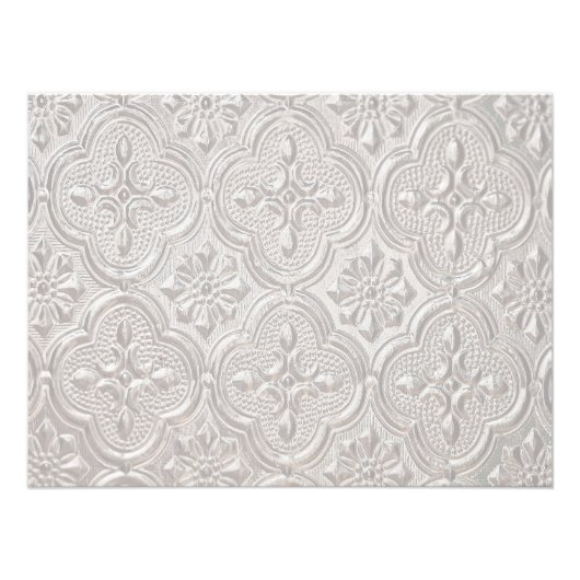 白い花の模様 フォトプリント            (正面)