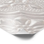 白い花の模様 フォトプリント            (角)