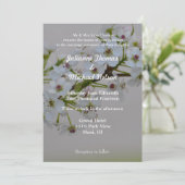 白い花の結婚木 招待状 (スタンド正面)