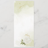 白い花の結婚緑 メニュー (裏面)