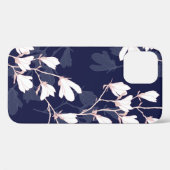 白い花の継ぎ目のないモクレン Case-Mate iPhoneケース (裏面 (横))