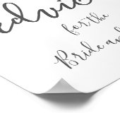 白い花の緑の結婚アドバイスの看板 ポスター (角)